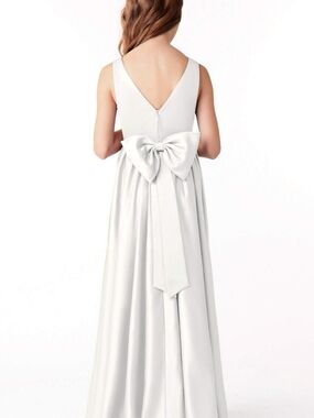 NWT Girls Formal Long Satin White Dress Size 14 Religious Events Formal Occasion